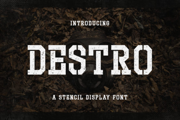Destro: A Bold and Retro Display Font for Crafters