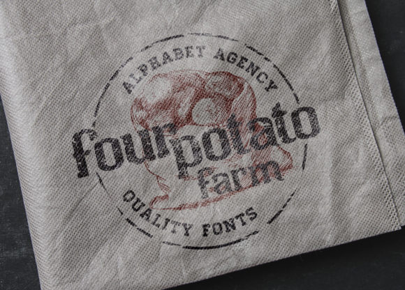 Four Potato Farm: A Bold and Rough Display Font for Editorial Design