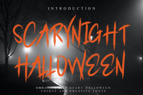 Scarynight Halloween: A Spooky Display Font for Digital Design