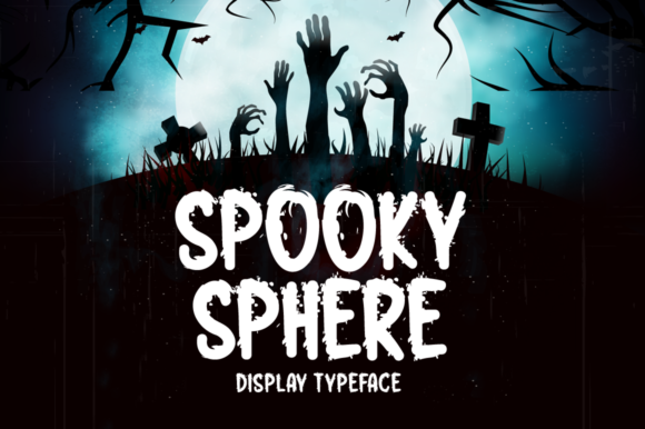 Spooky Sphere: A Chilling Display Font for Halloween Designs