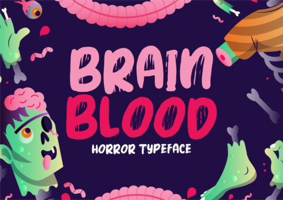 Unleash Creativity with Blood Brain: A Spooky Display Font